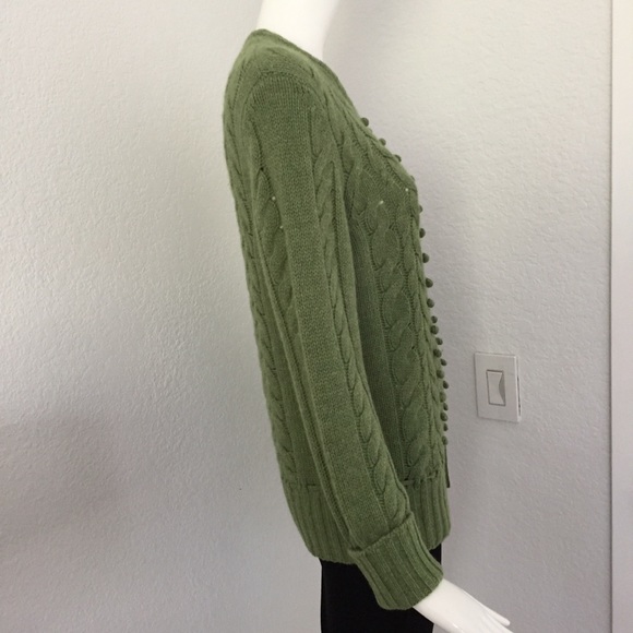 mariele waithe green cable knit cashmere sweater - Picture 3 of 7